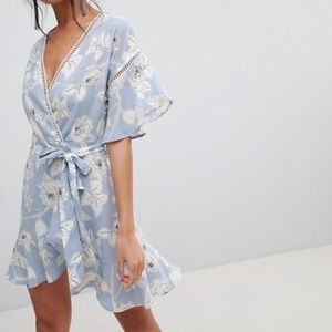 Moon River Floral Wrap Dress